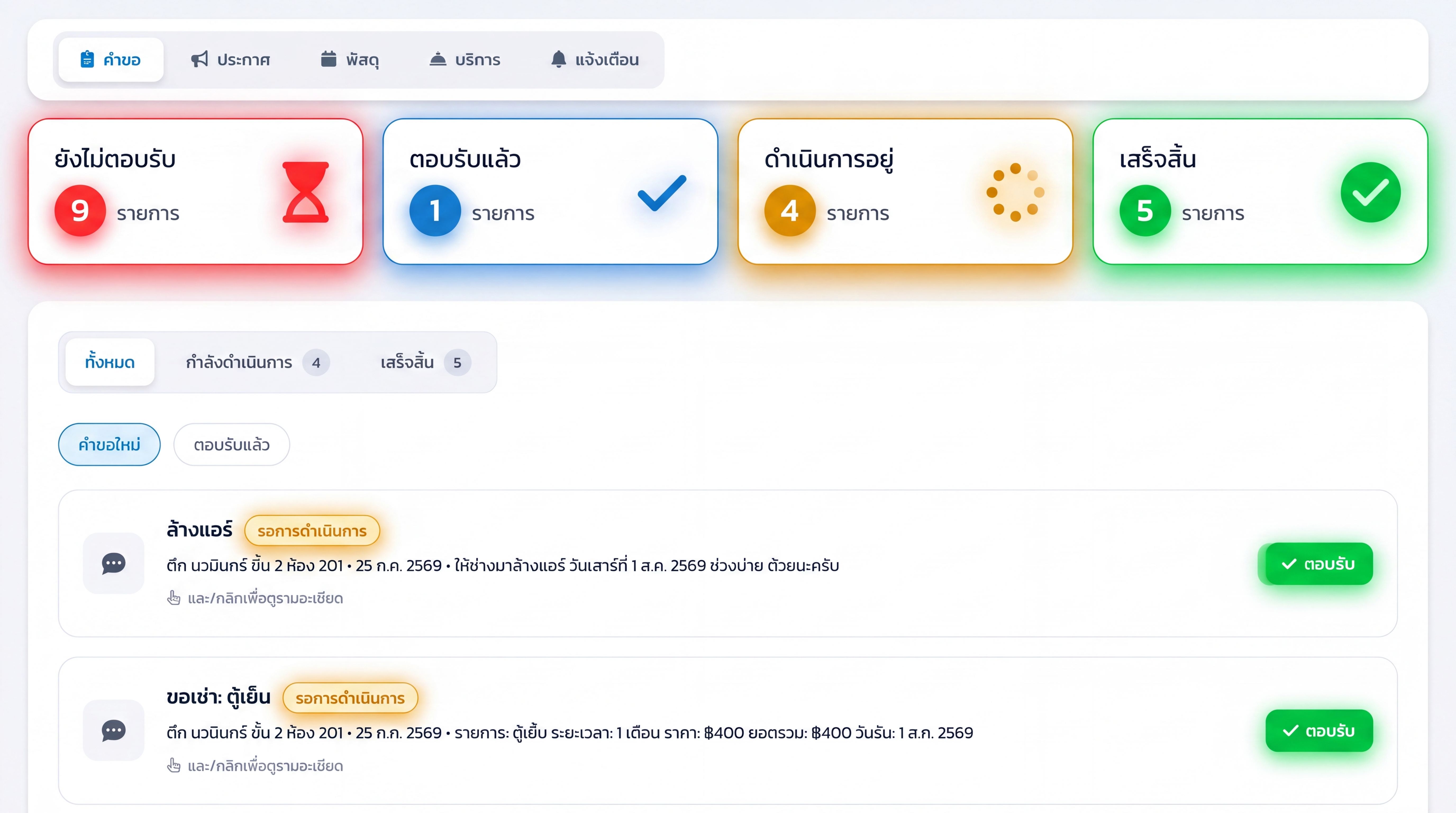 ระบบจัดการงานซ่อมและบริการ